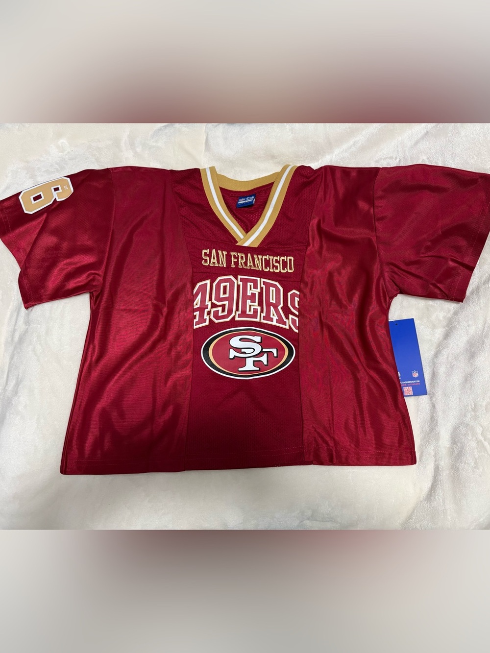 San Francisco 49ers Women's Red Crop Top Jersey